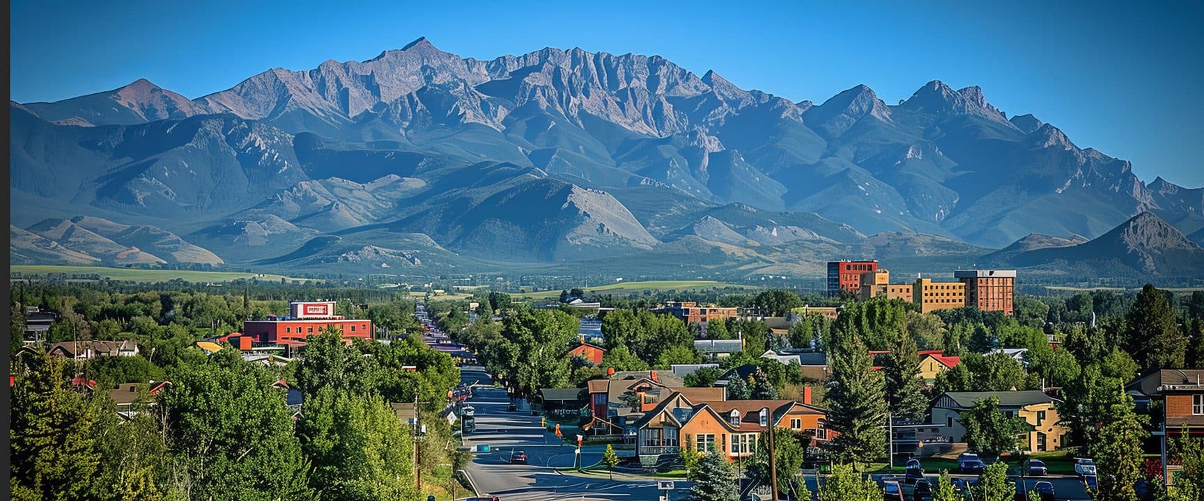 Areal view of Bozeman Montana