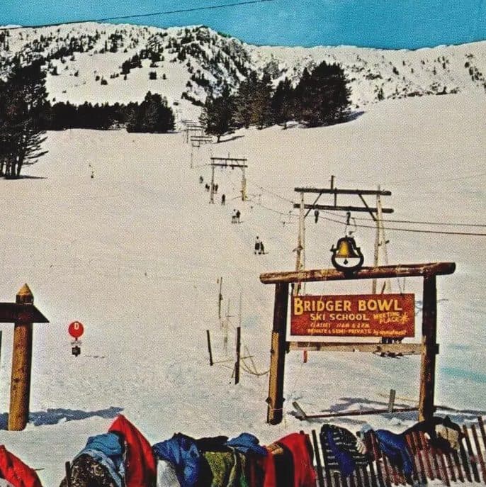 bridger bowl vintage postcard